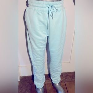 NWOT Women’s Xersion Warm fleece light blue High Waistband W/drawstrings Pants